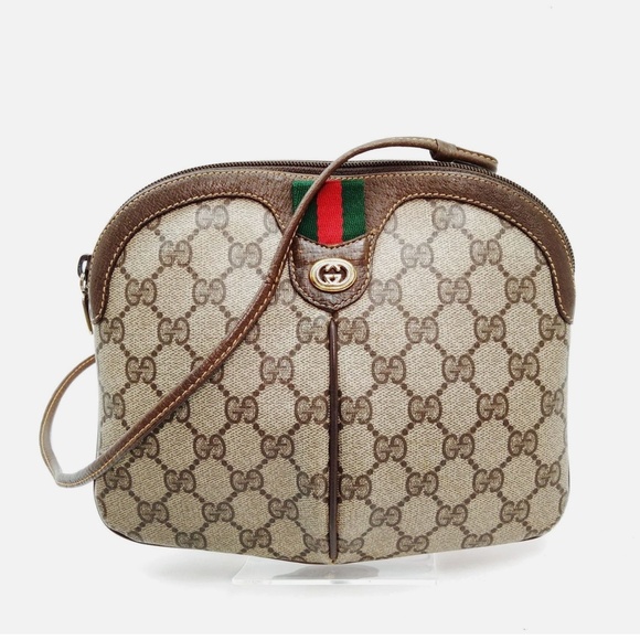 GUCCI GG Supreme Web Sherry Line Shoulder or Crossbody  Bag - Picture 1 of 9